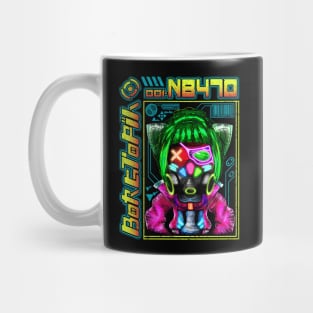 Neon Gas Mask Girl Mug